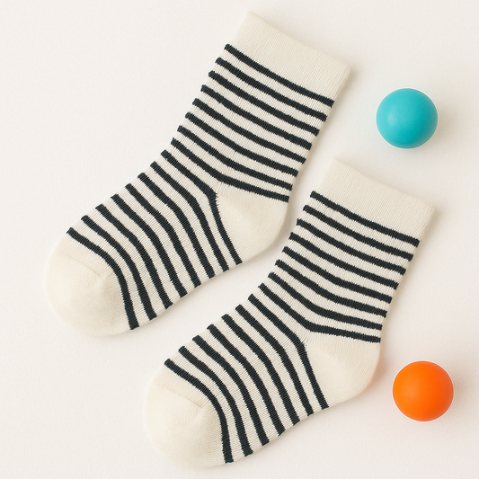 Black & White Striped Socks