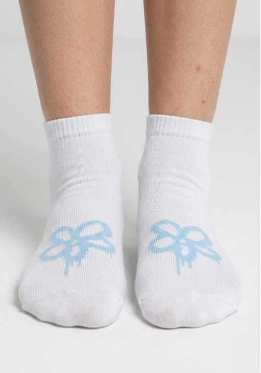 Graffiti Bow Streetwear Ankle Socks