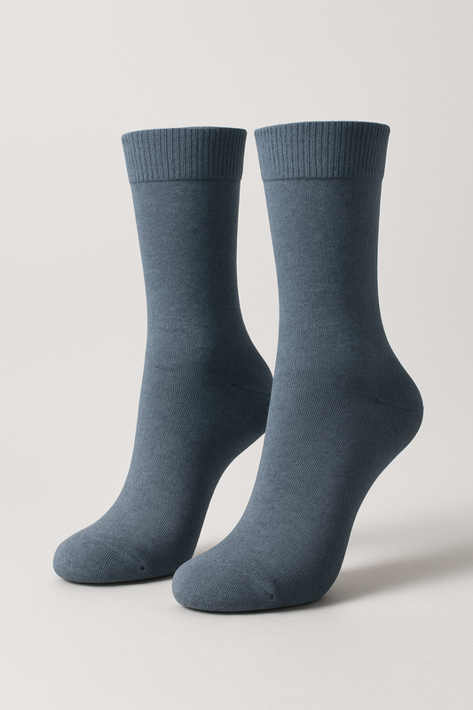 Slate Blue Classic Crew Socks