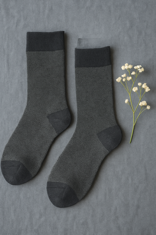Charcoal Weave Classic Socks
