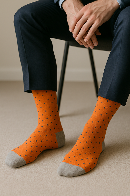 Tangerine Dot Charm Socks