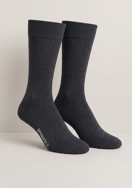 Charcoal Grey Marl Crew Socks