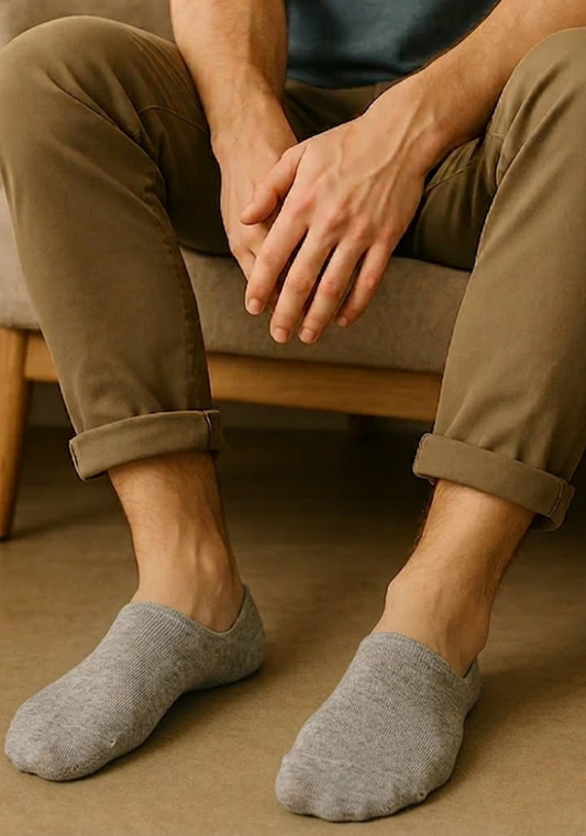 Heather Grey Invisible Liner Socks