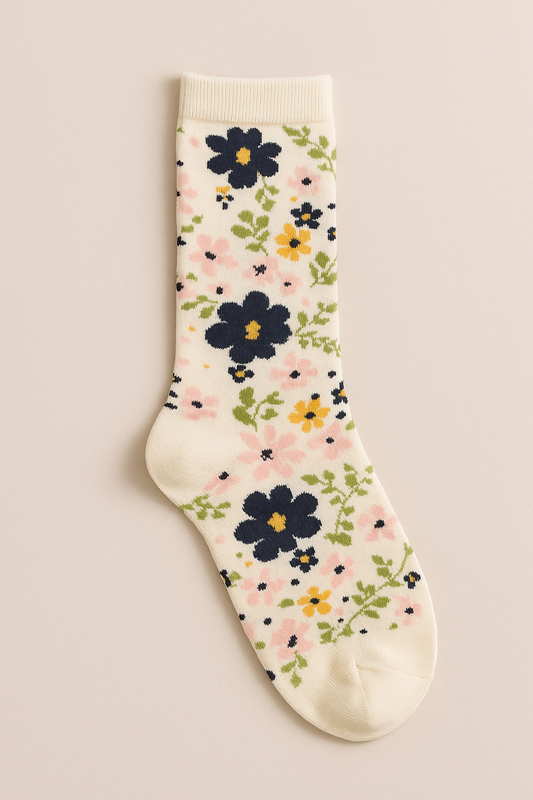 Spring Blossom Floral Socks