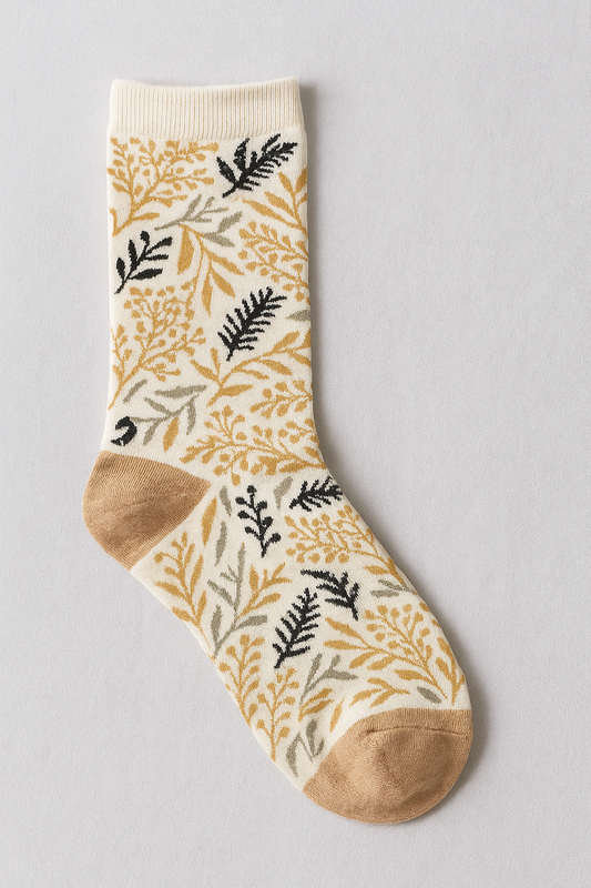 Golden Meadow Patterned Socks
