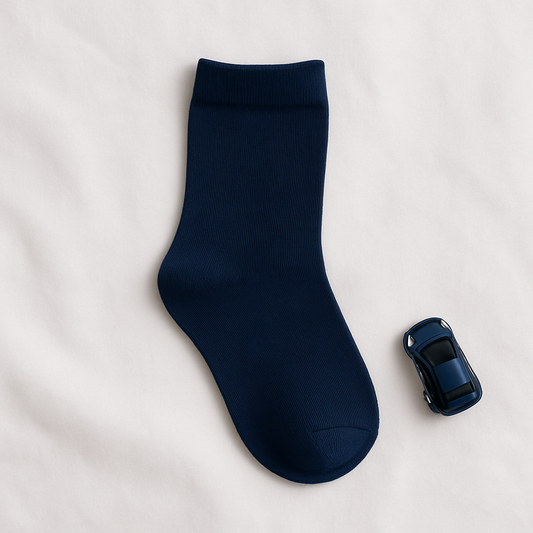 Classic Navy Blue Kids Socks