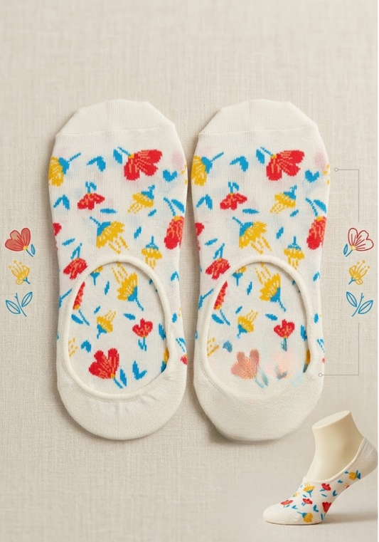 Wildflower Print Socks with Vibrant Floral Motif