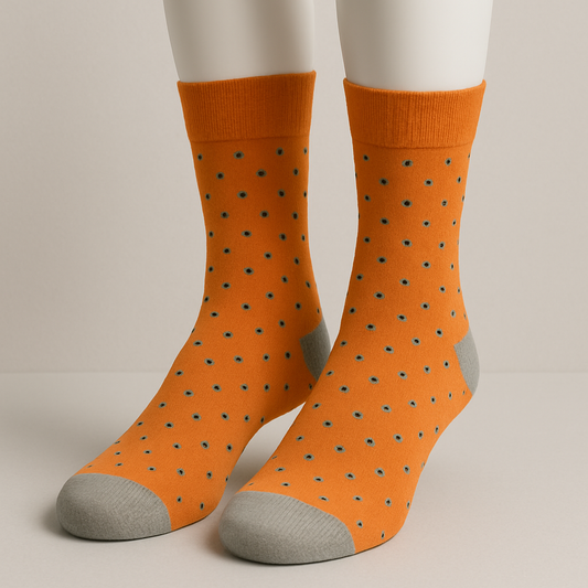 Tangerine Dot Charm Socks