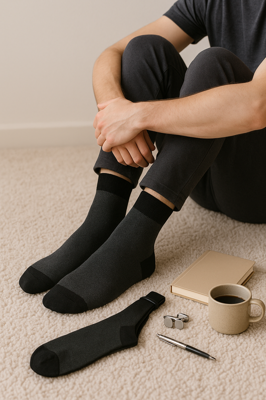 Graphite Black Contrast Socks