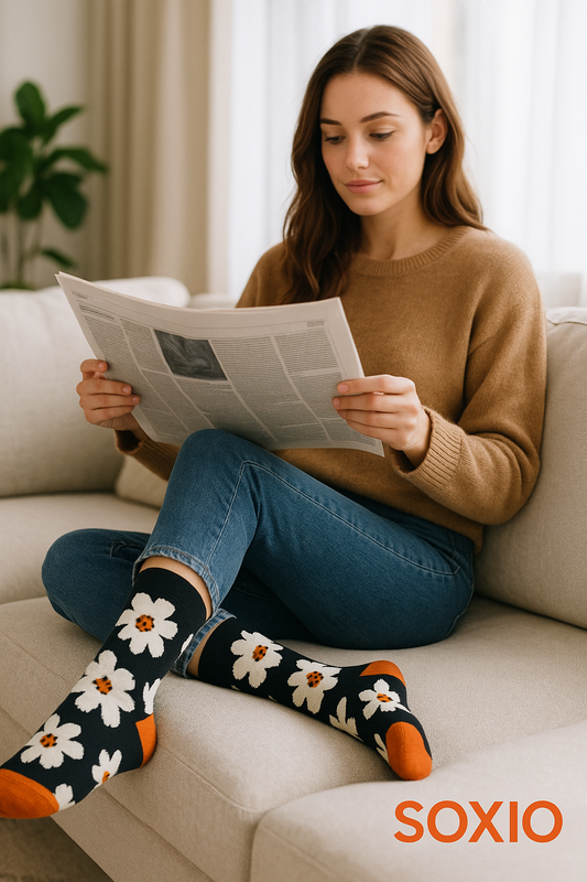Soaxio Midnight Daisy Socks