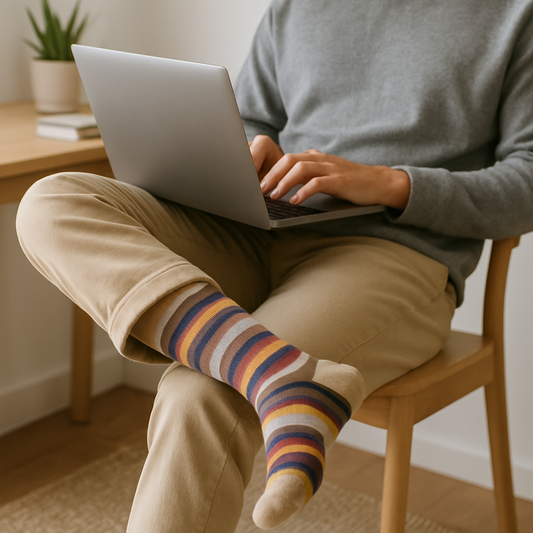 Vivid Horizon Stripe Socks