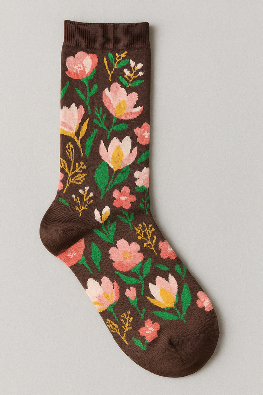 Choco Bloom Floral Socks