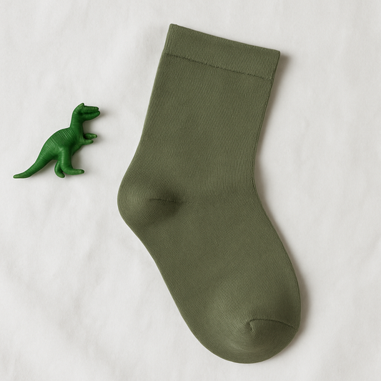 Olive Green Kids Socks