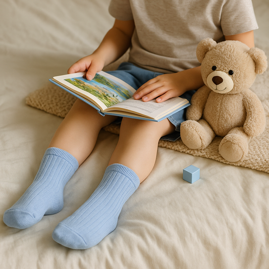 Light Blue Kids Socks