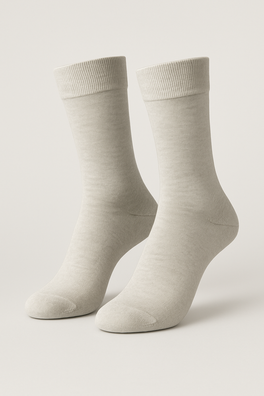 Classic Light Grey Crew Socks