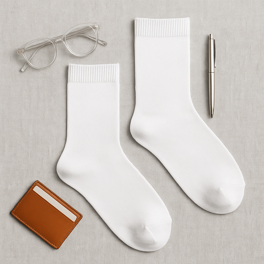 Bright White Crew Socks — Clean & Classic