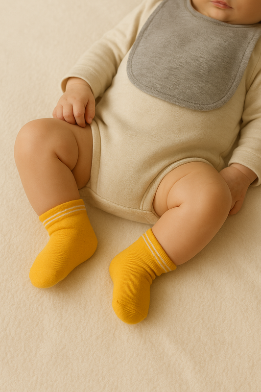 Infant Bright Yellow Cotton Socks