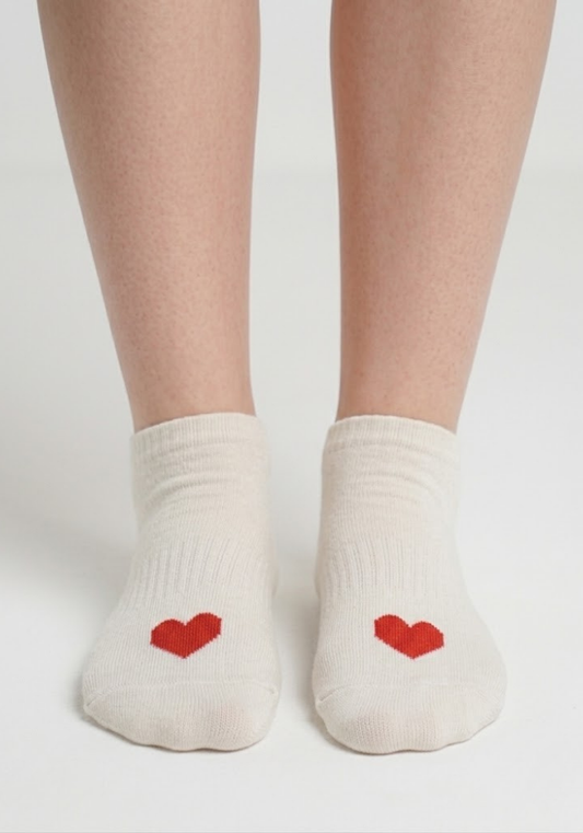 Sweetheart Ribbed Ankle Socks