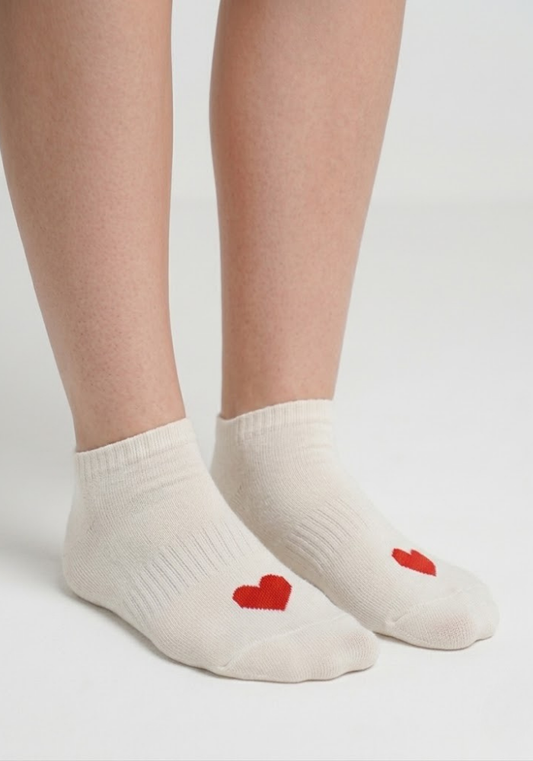 Sweetheart Ribbed Ankle Socks