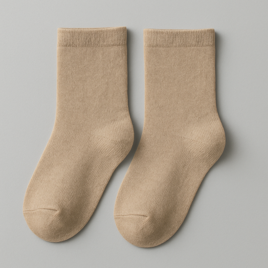 Kids Beige Everyday Socks