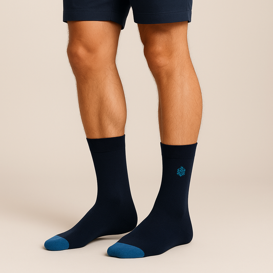 Midnight Blue Crest Socks