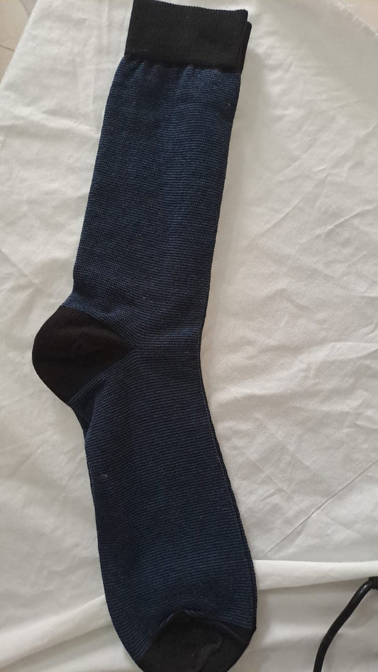 Midnight Navy Contrast Socks