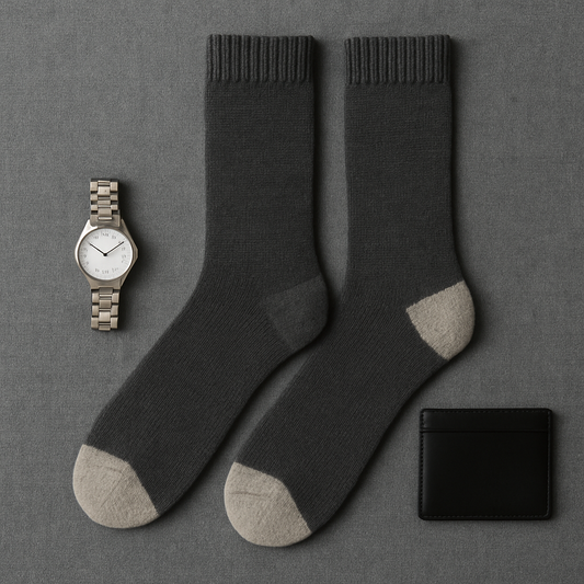 Classic Heather Grey Crew Socks