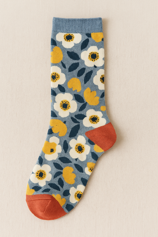 Sunshine Bloom Floral Socks
