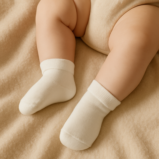 Infant Plain White Cotton Sock