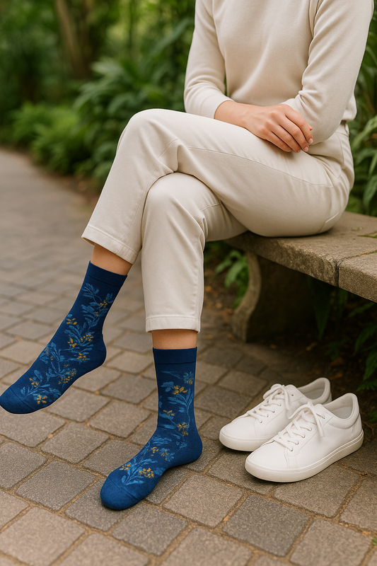 Midnight Botanical Socks