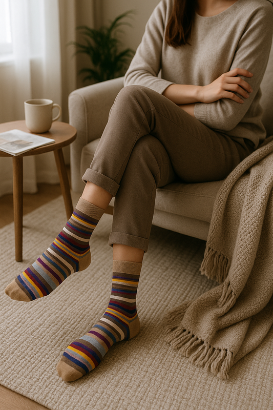 Vivid Horizon Stripe Socks
