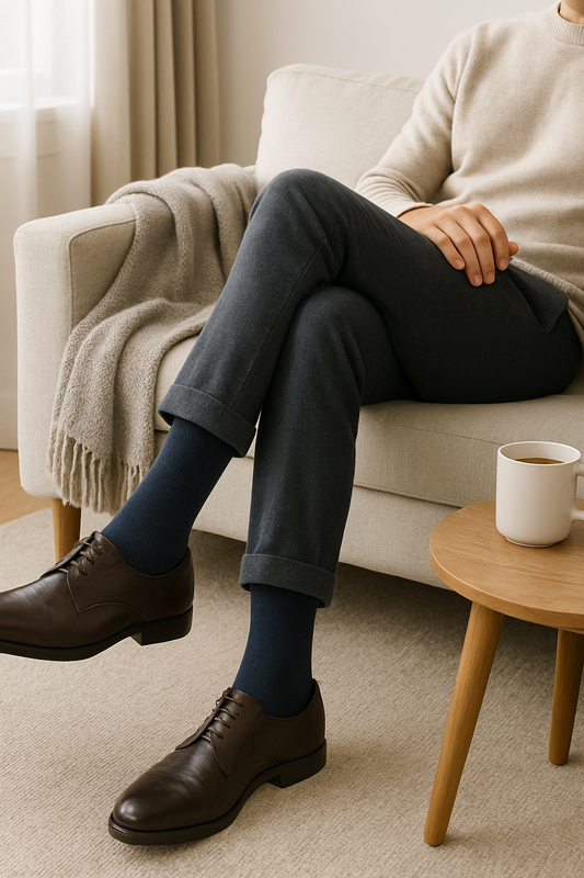 Classic Dark Navy Crew Socks