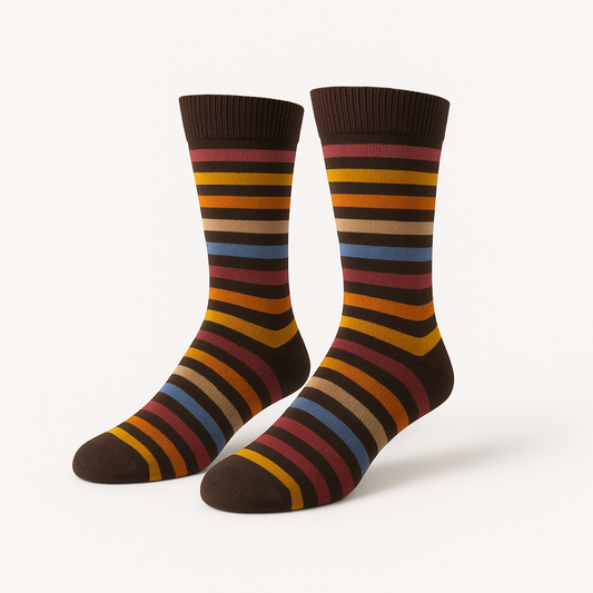 Rustic Sunset Stripe Socks