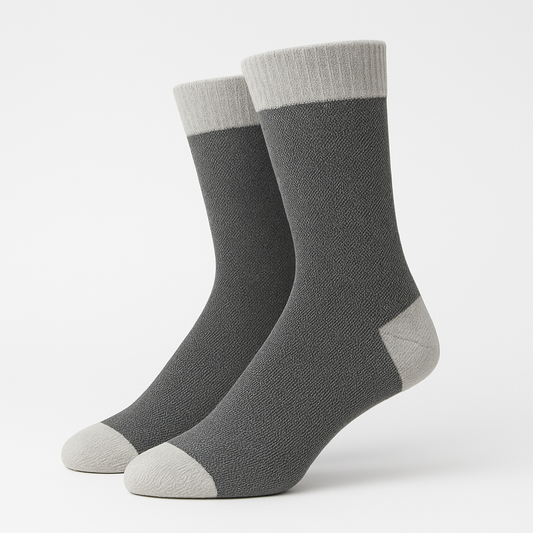 Dual-Tone Grey Contrast Socks