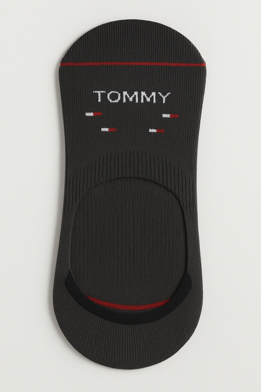 Dark Grey Tommy Footie Socks