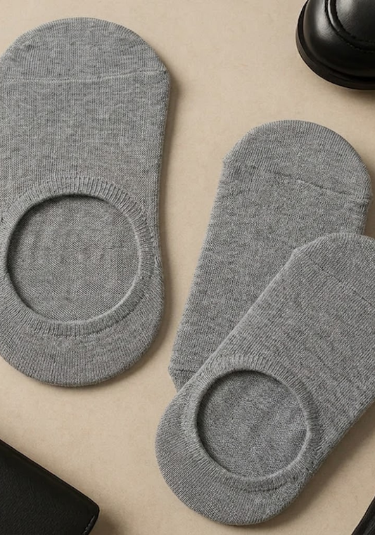 Heather Grey Invisible Liner Socks