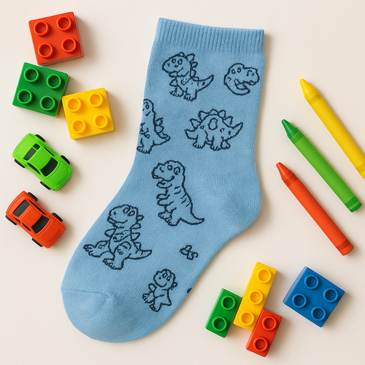 Light Blue Cartoon Socks – Fun Everyday Style
