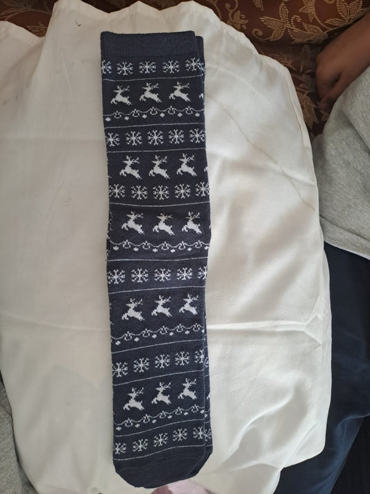 Winter Reindeer Knit Socks