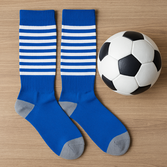 Kids Soccer Socks (Green Stripes