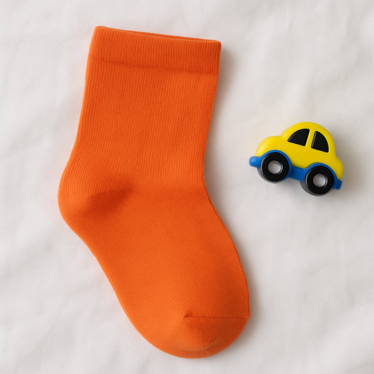 Bright Orange Kids Socks
