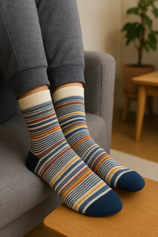Vibrant Striped Comfort Socks