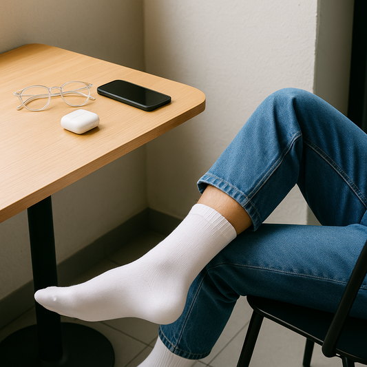 Bright White Crew Socks — Clean & Classic