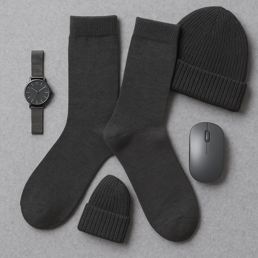 Graphite Heather Crew Socks — Ultra-Soft Everyday Essential