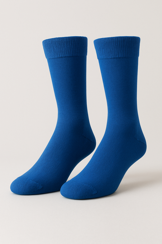 Vibrant Royal Blue Crew Socks