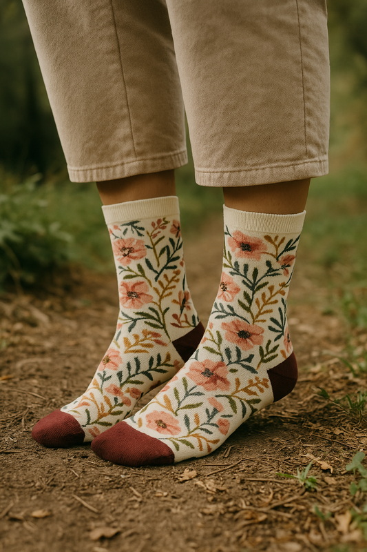 Autumn Blossom Floral Socks