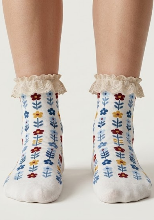 Bloom & Lace Cottagecore Ankle Socks