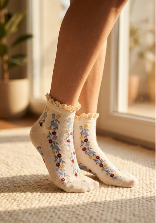 Bloom & Lace Cottagecore Ankle Socks