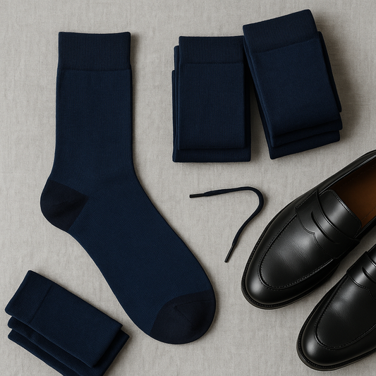 Classic Navy Contrast Socks