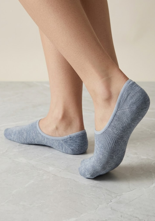 Light Grey Heather Liner Socks