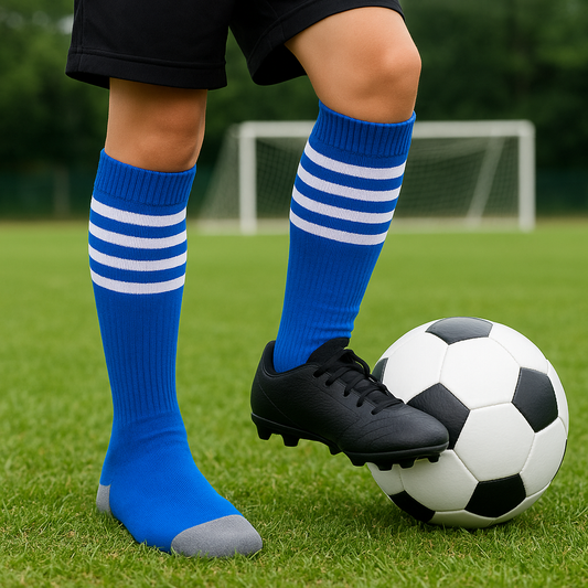 Kids Soccer Socks (Green Stripes